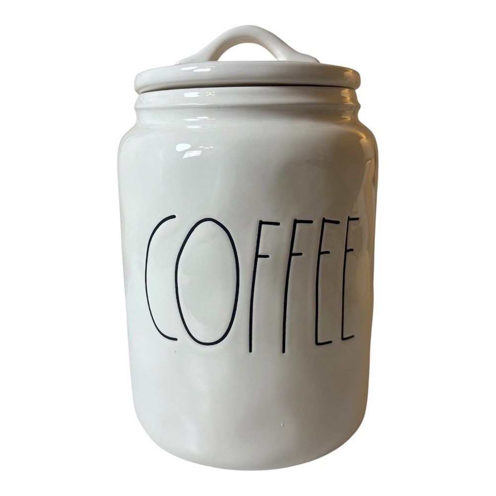 Rae Dunn By Magenta COFFEE Ceramic Canister 9.5" Tall